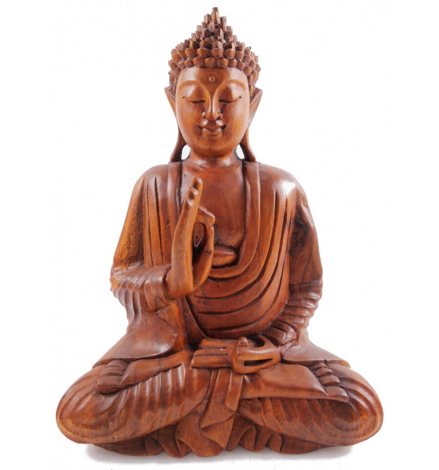 statue-de-bouddha-assis-en-bois